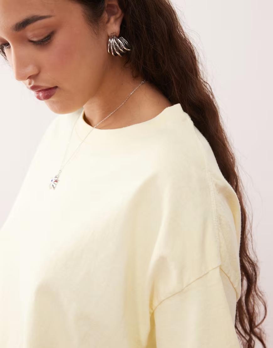 żółty t-shirt oversize