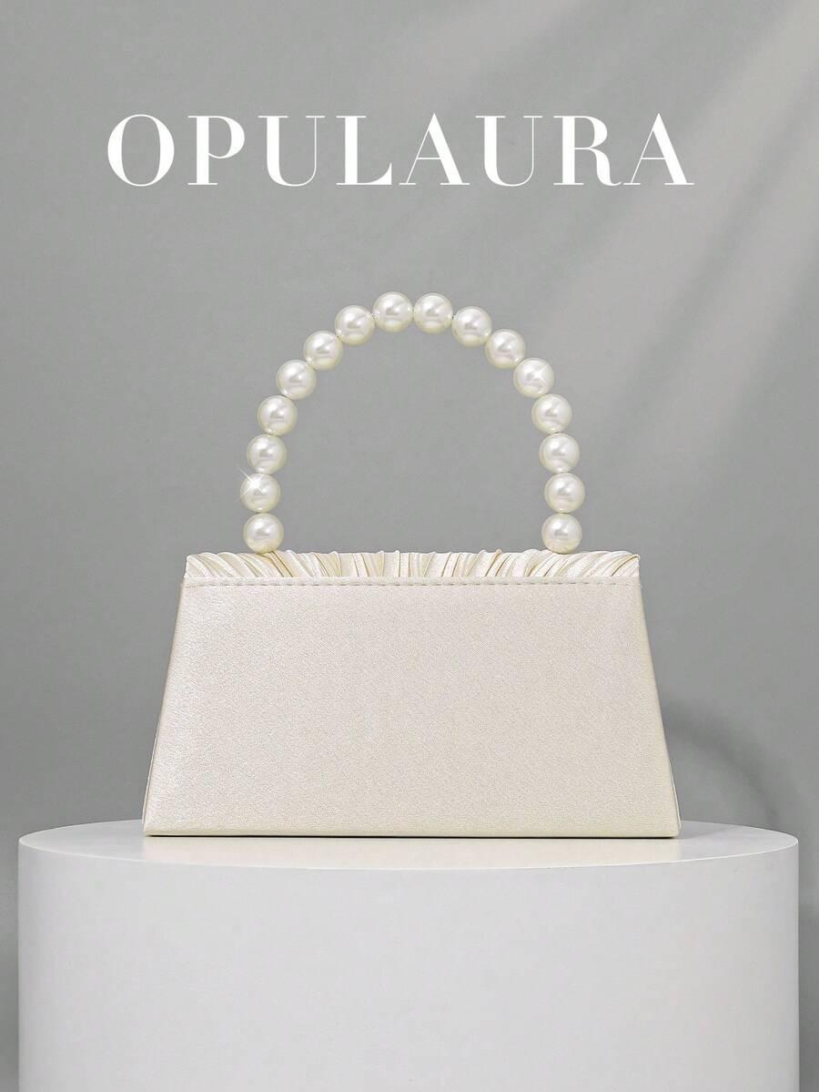 BEŻOWA TOREBKA ZDOBIENIE 