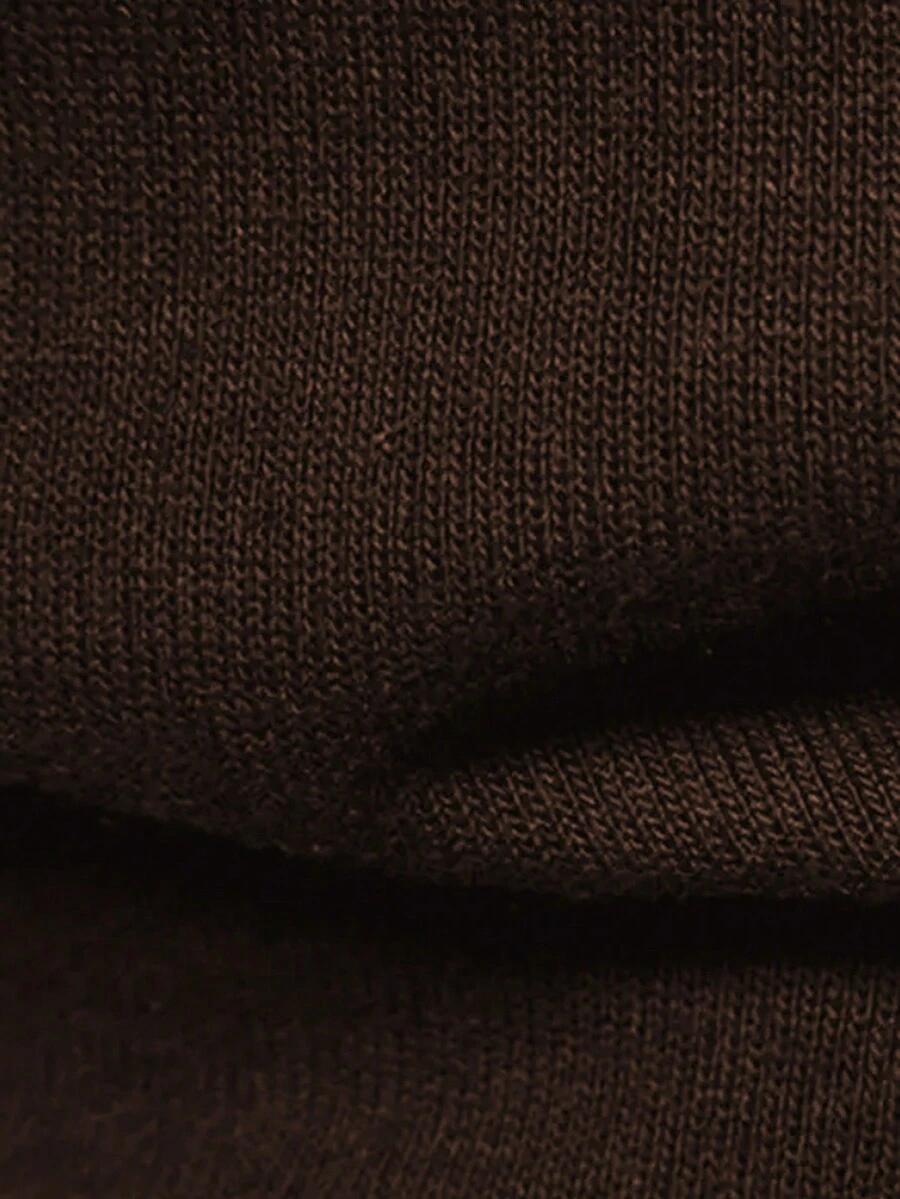 BRĄZOWY SWETER ZAMEK