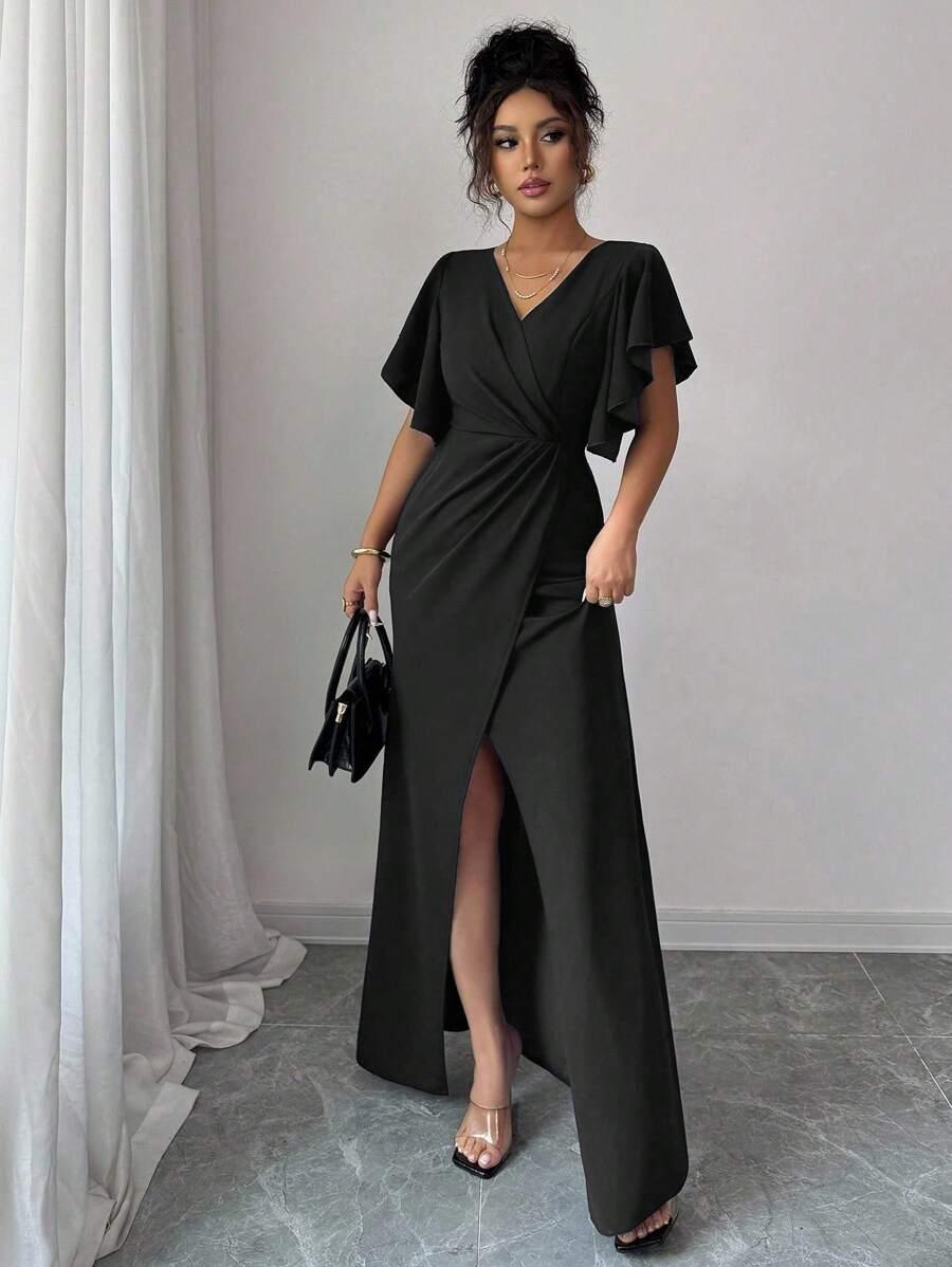 CZARNA MAXI SUKIENKA 