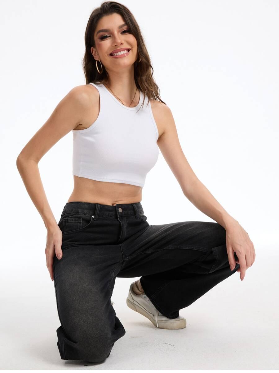 czarne spodnie jeans