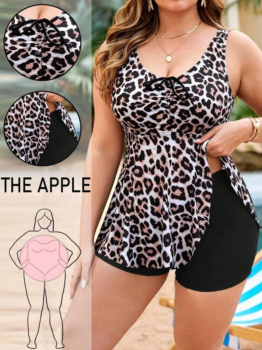 dwuczęściowy strój kąpielowy animal print