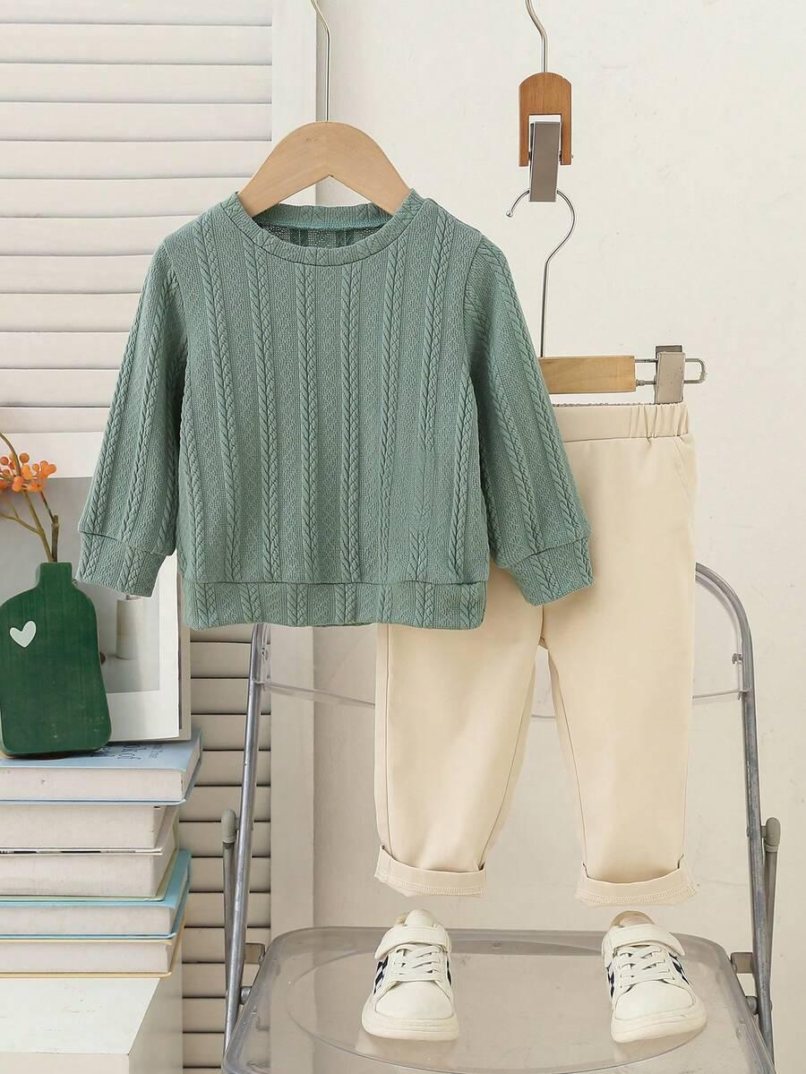 komplet sweter spodnie