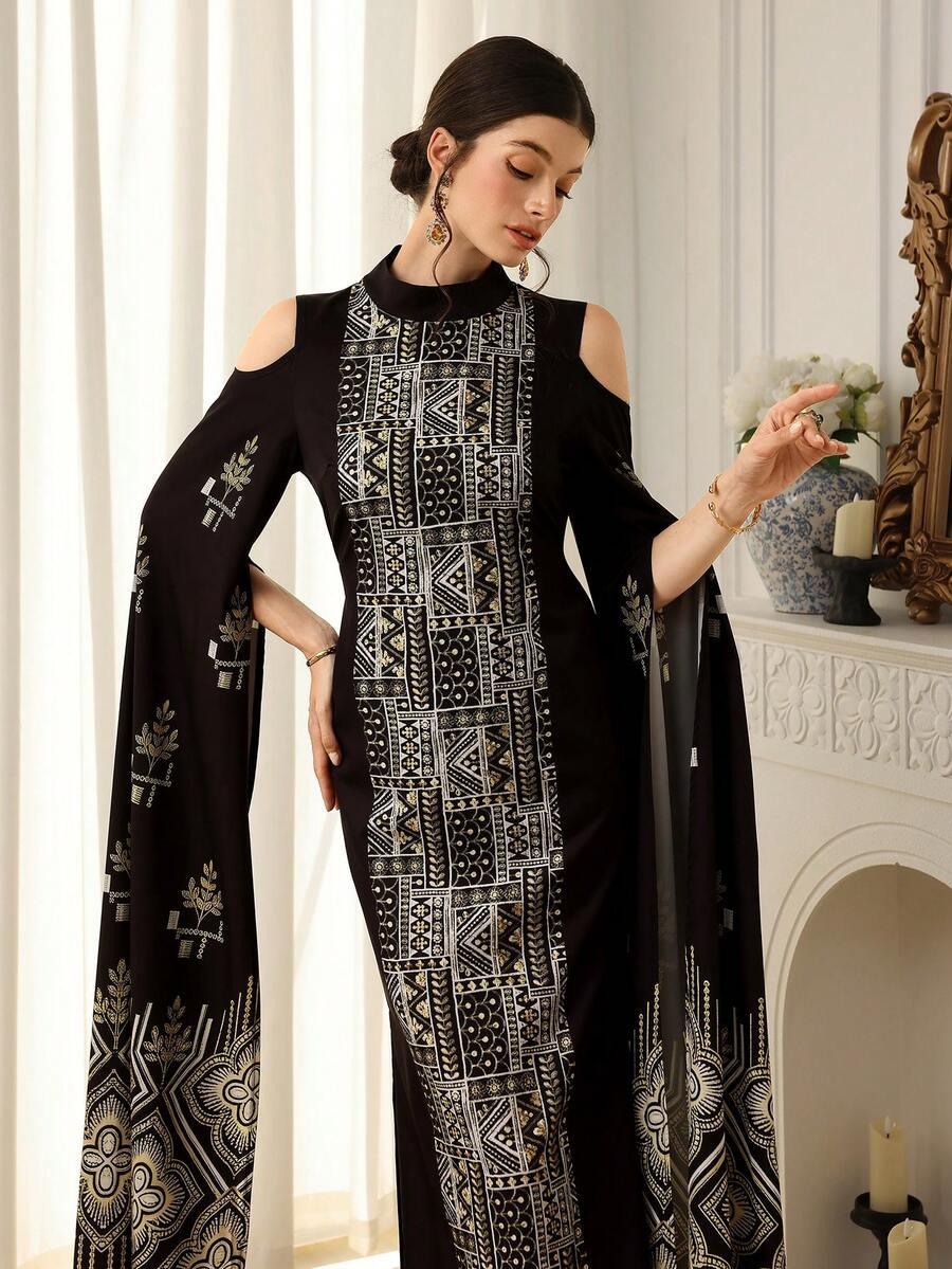 Maxi sukienka print