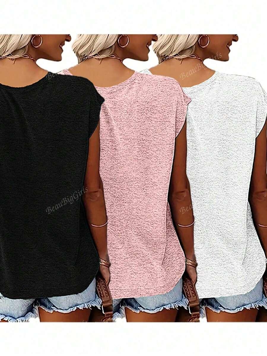 BLUZKI KRÓTKI RĘKAW 3 PACK