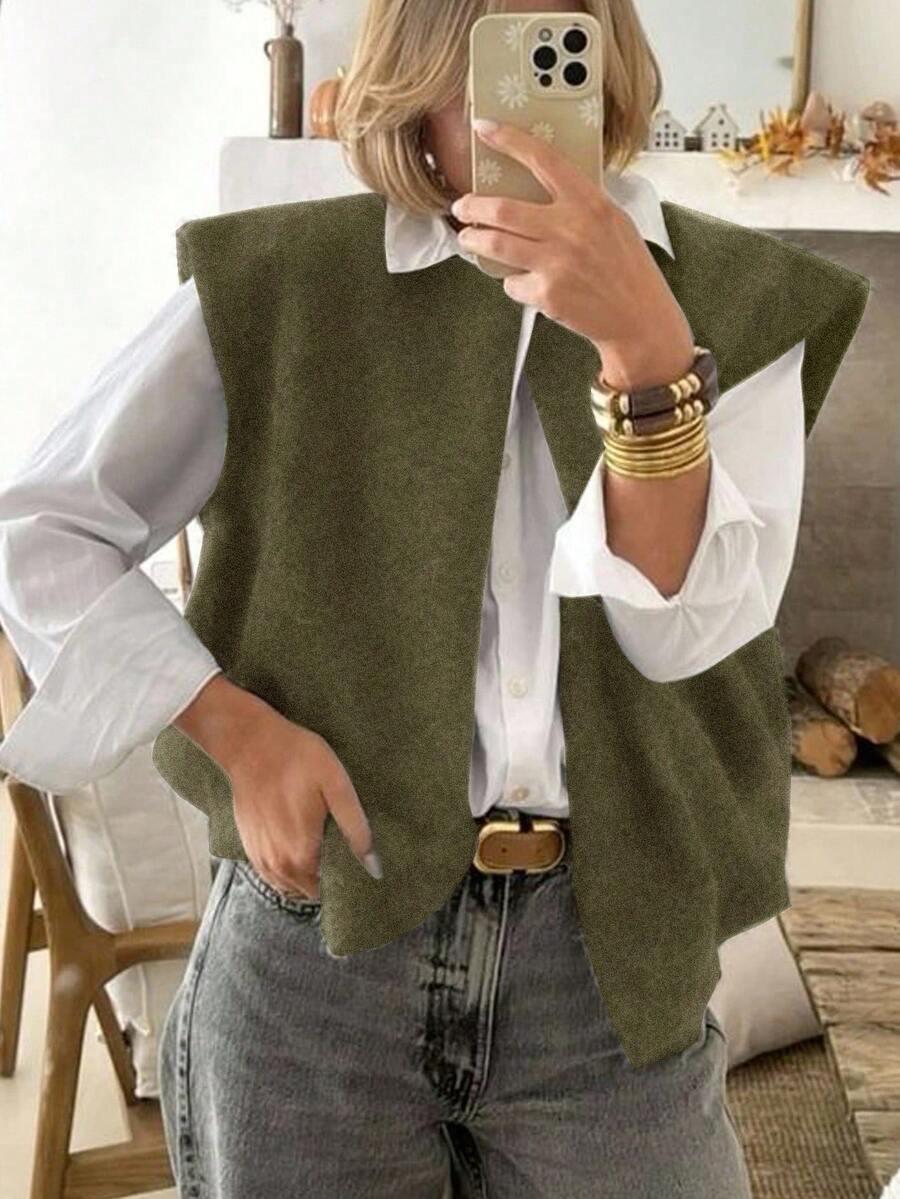 zielona kamizelka casual