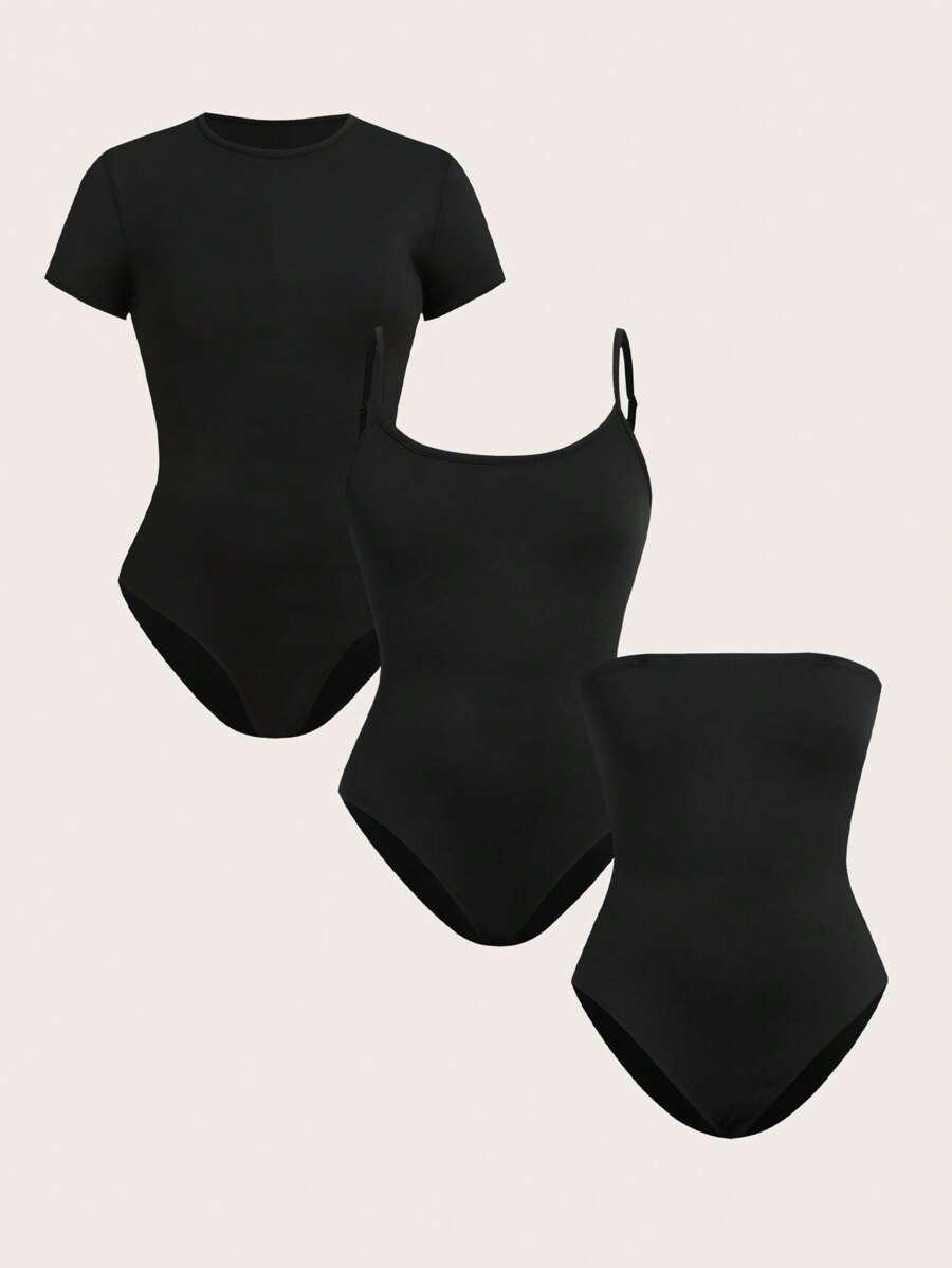 czarne body 3-pack