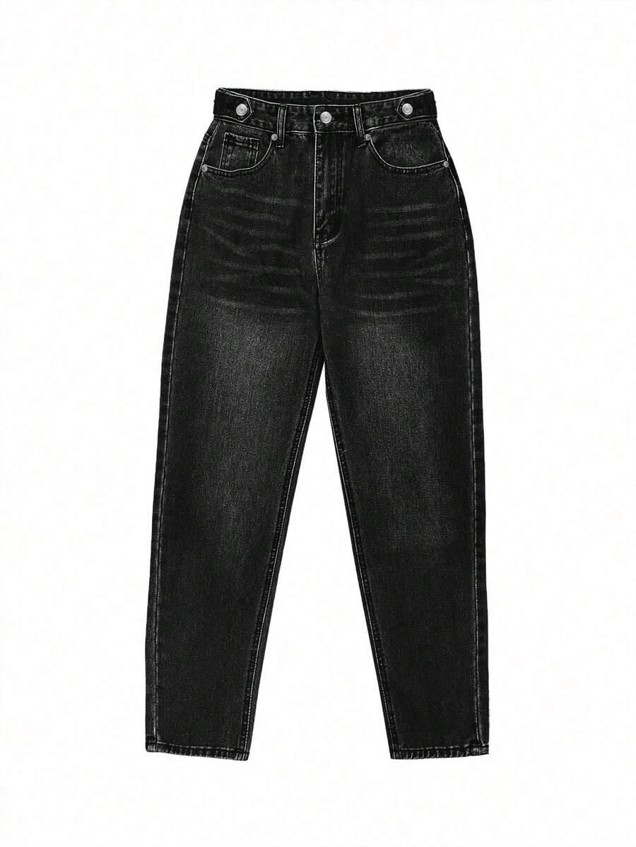 CZARNE SPODNIE JEANS