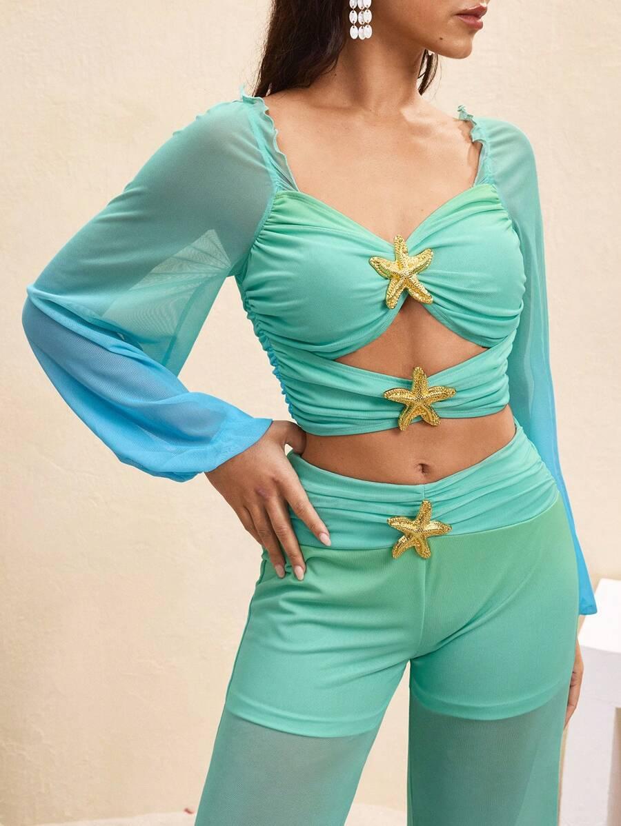 bluzka zdobienie ombre