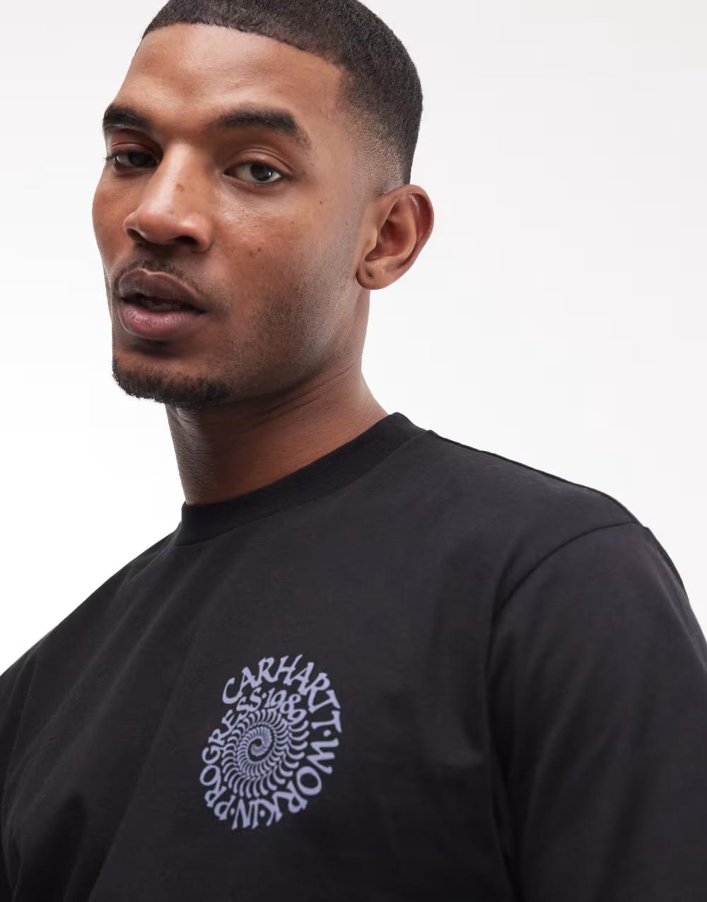 CZARNY T-SHIRT PRINT