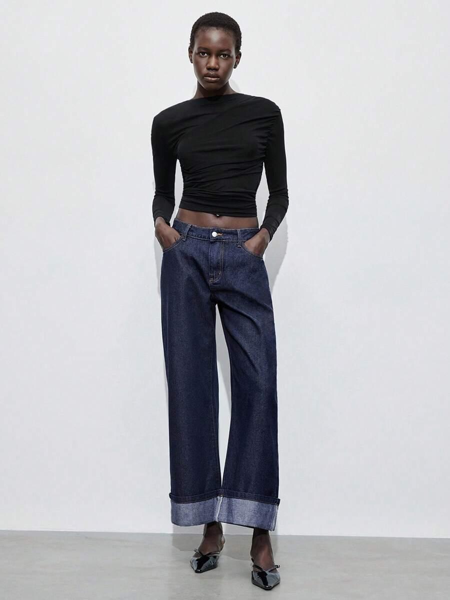 SPODNIE JEANS PROSTA NOGAWKA