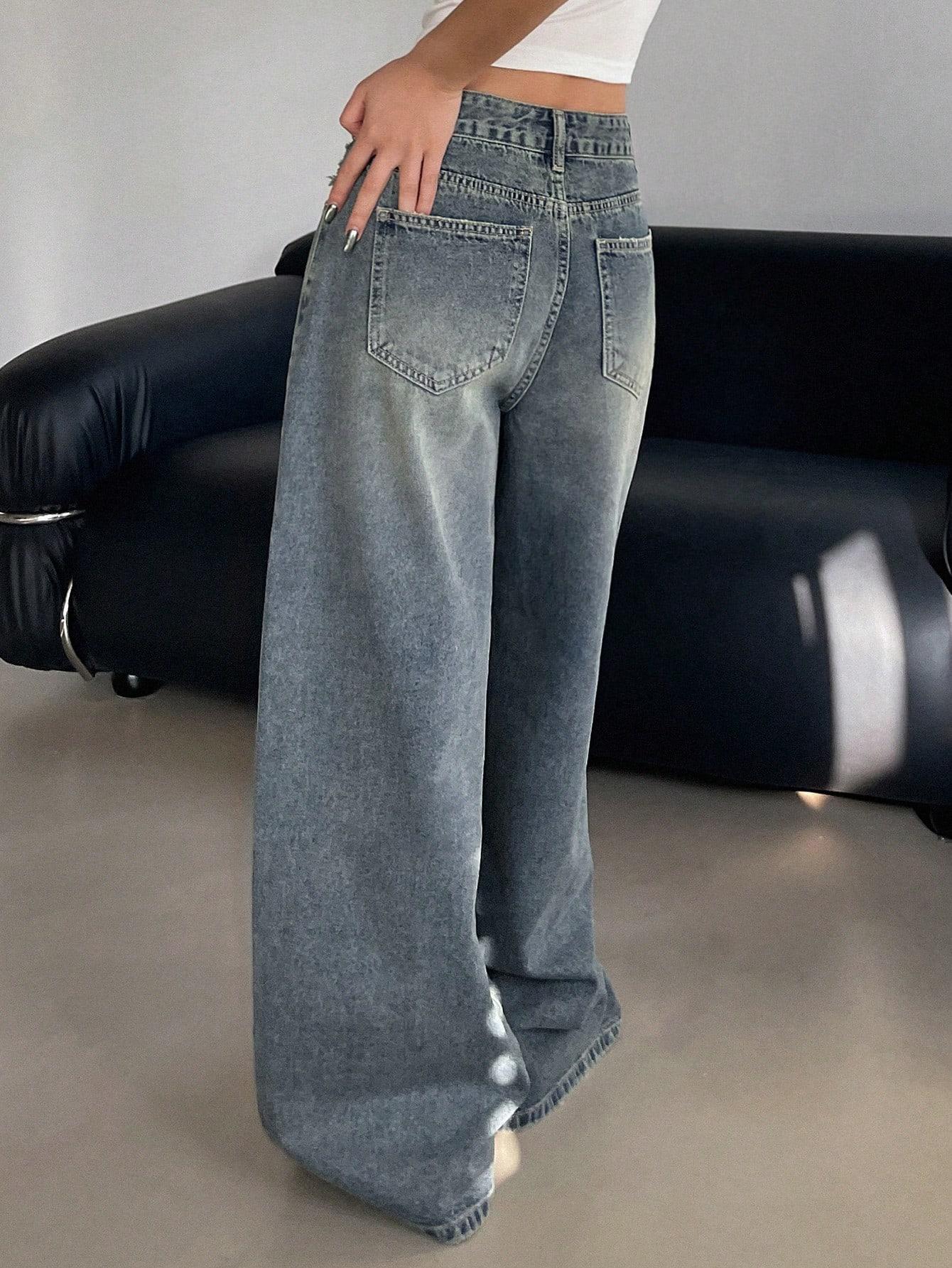 SPODNIE JEANS SZEROKIE NOGAWKI
