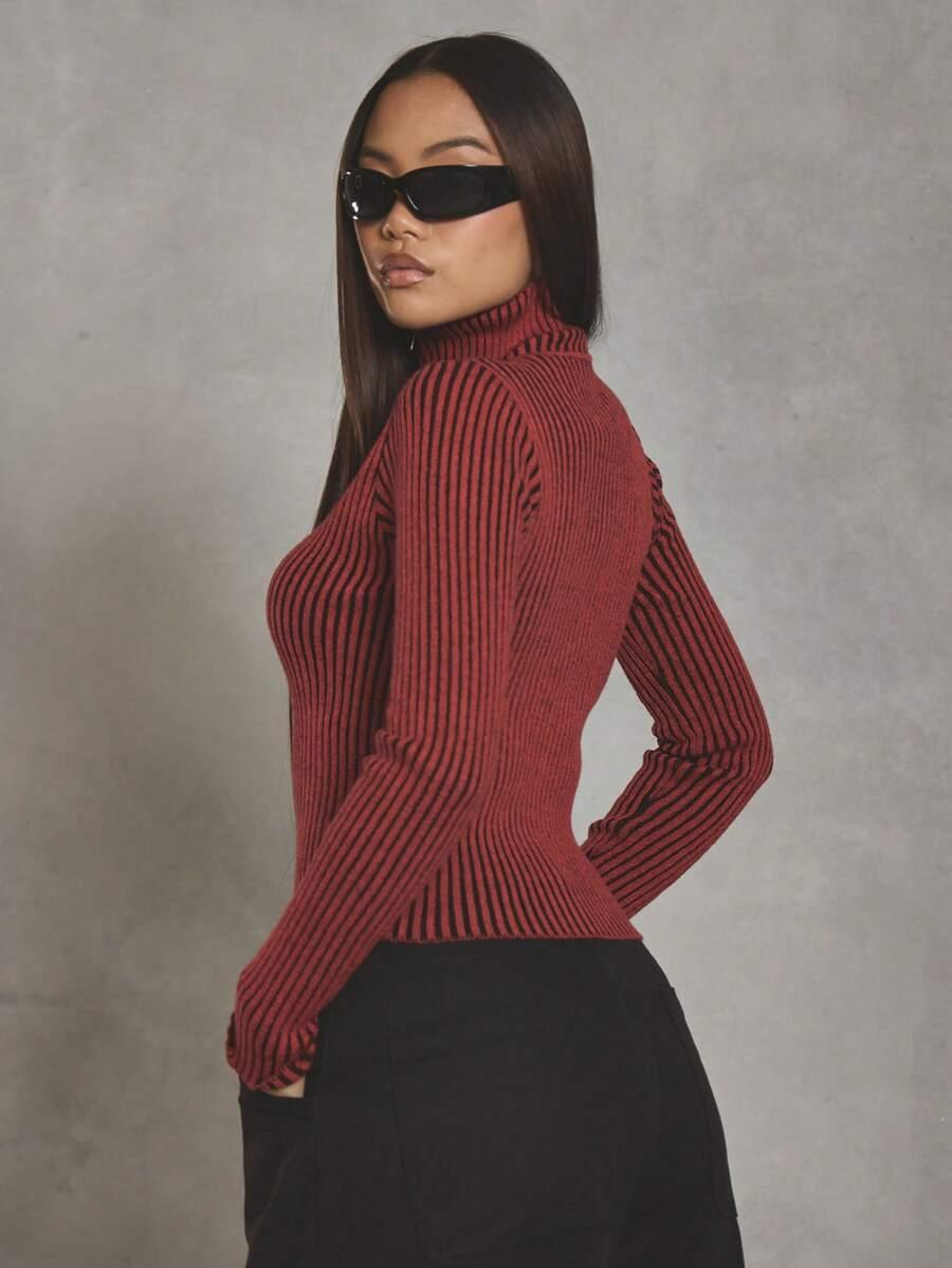DZIANINOWY SWETER ZIP 