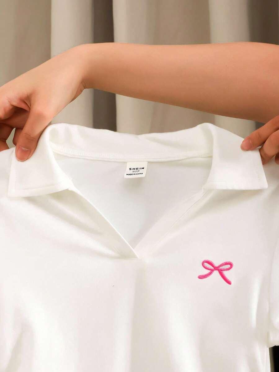 biała koszulka polo