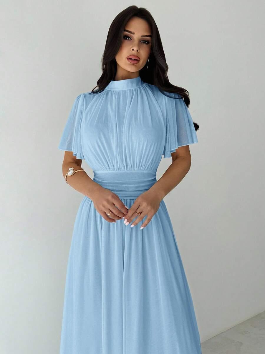 NIEBIESKA MAXI SUKIENKA
