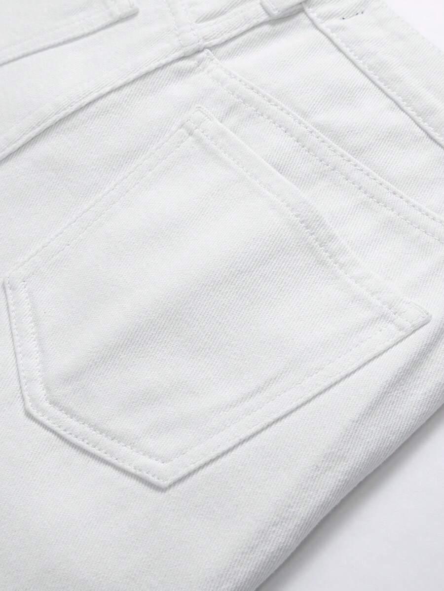 BIAŁE KRÓTKIE SPODENKI JEANS