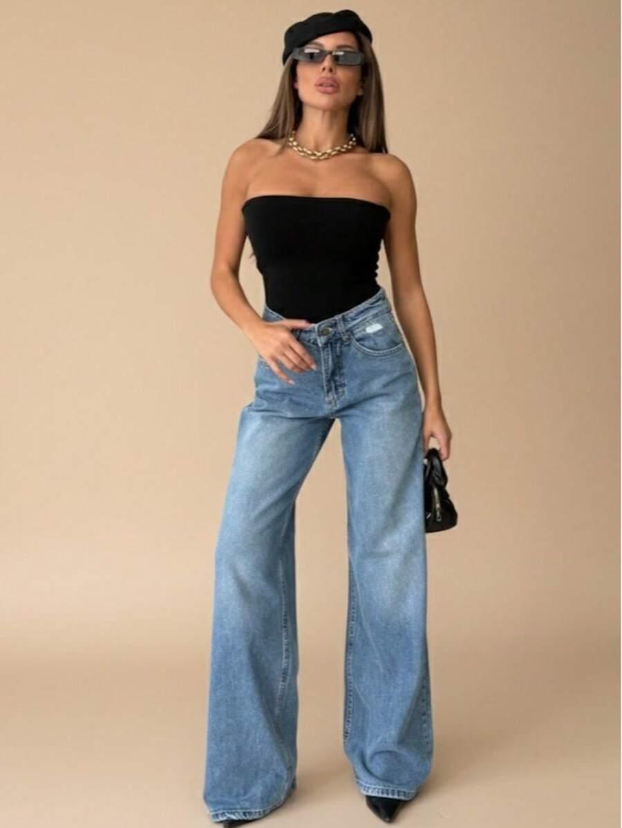 NIEBIESKIE SPODNIE JEANS