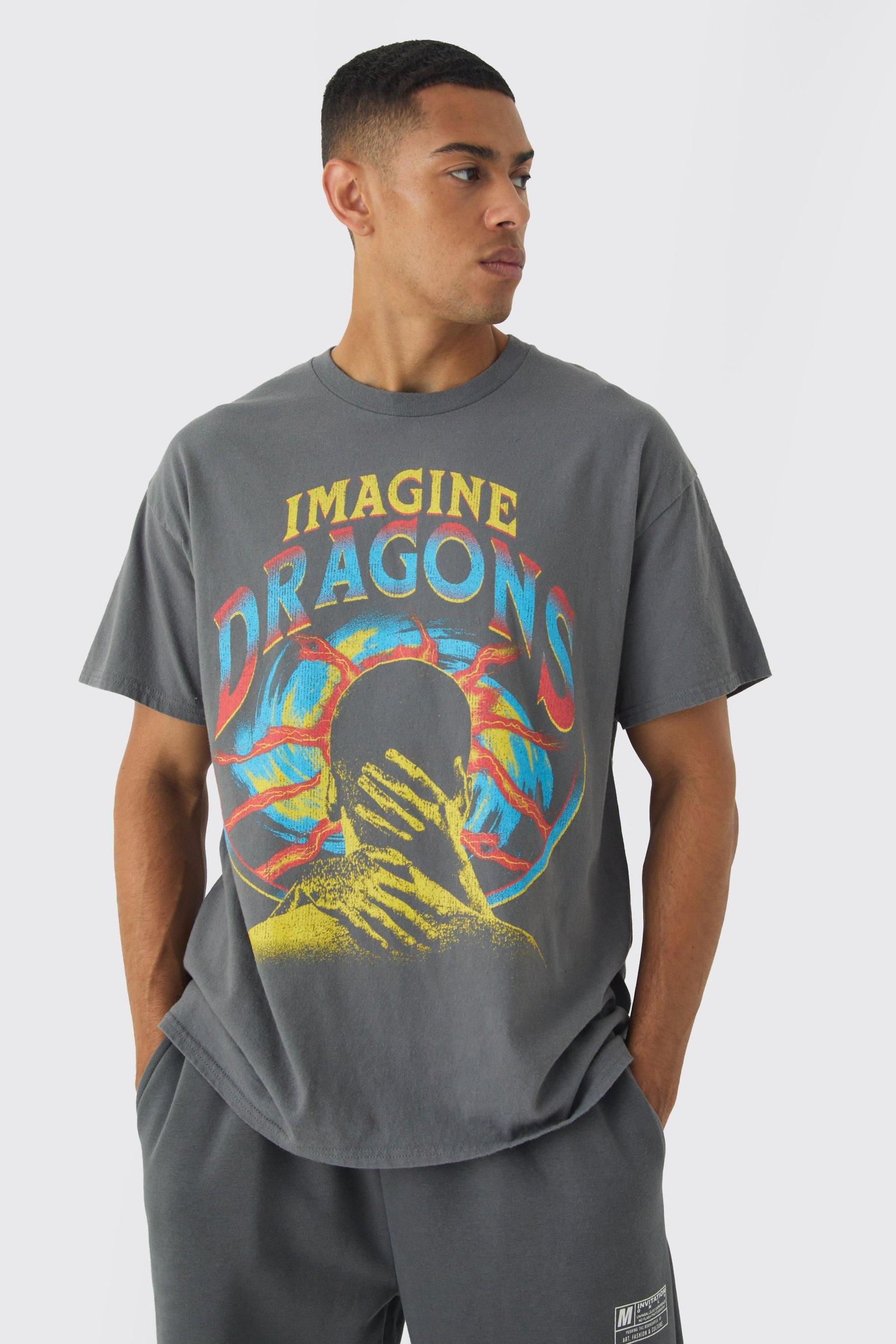 szary t-shirt nadruk 