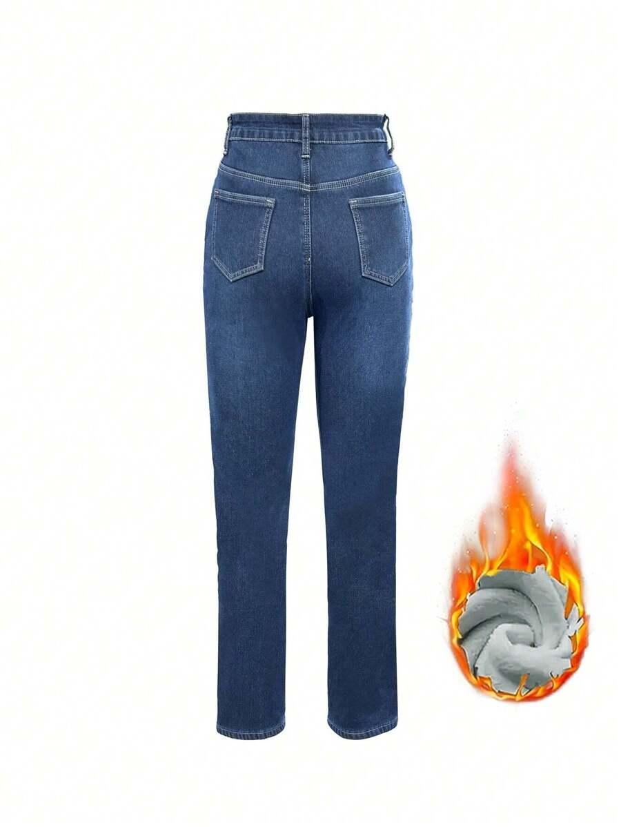 NIEBIESKIE SPODNIE JEANS RURKI