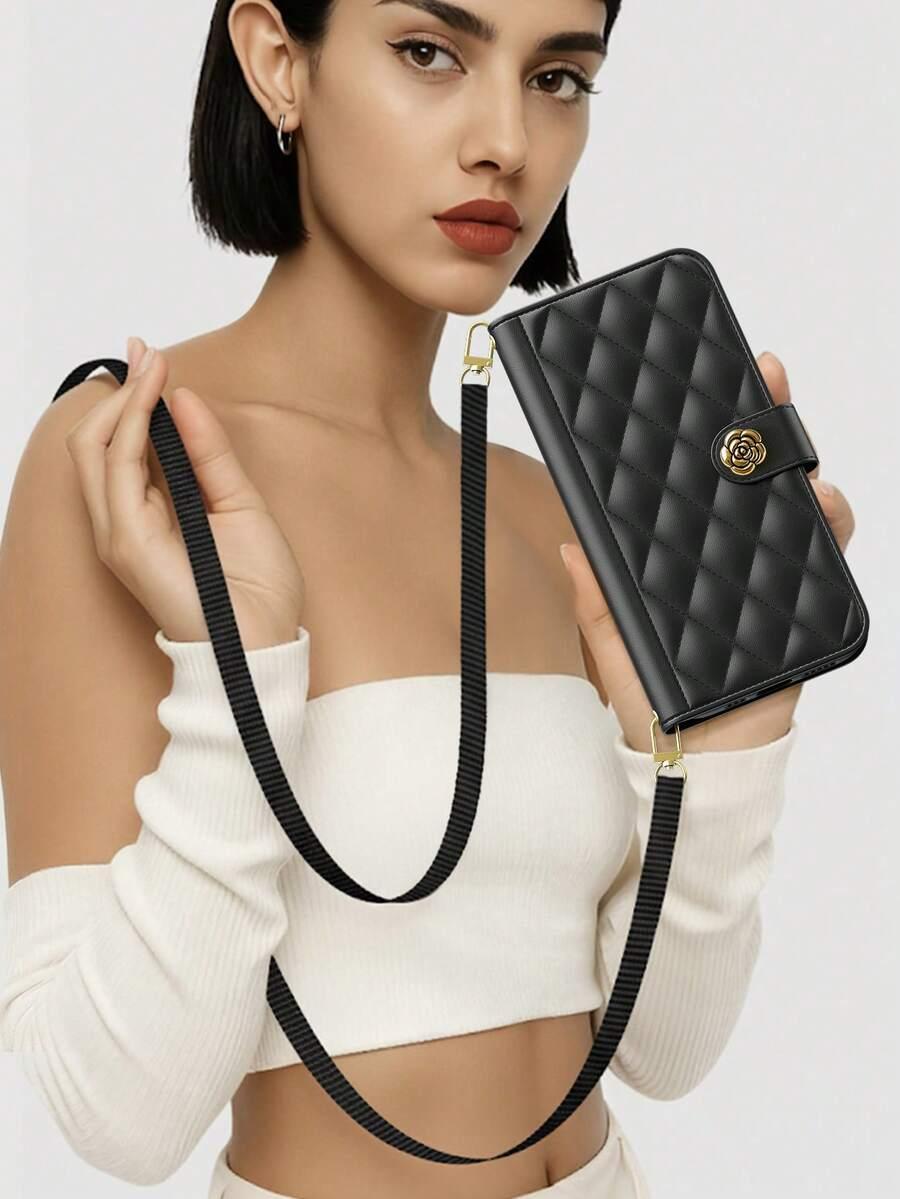 czarne etui na telefon pasek galaxy A52/a52s 5g
