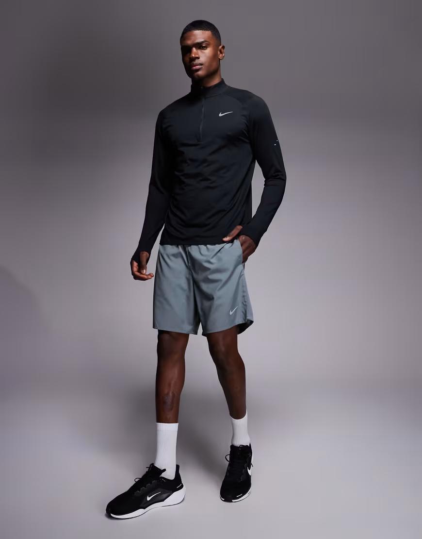 czarna koszulka Z DŁUGIM RĘKAWEM Dri-FIT Stride
