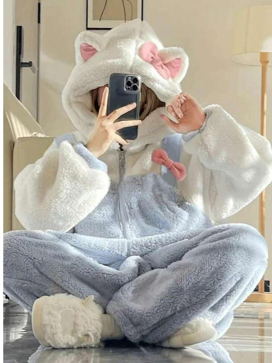 DŁUGIE ONESIE ZAMEK
