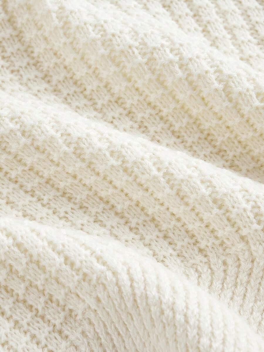 beżowy sweter v neck