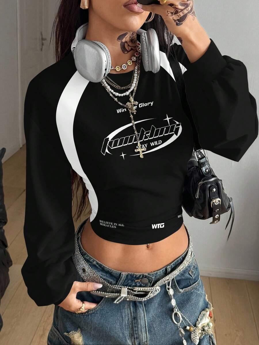 czarna bluza nadruk 