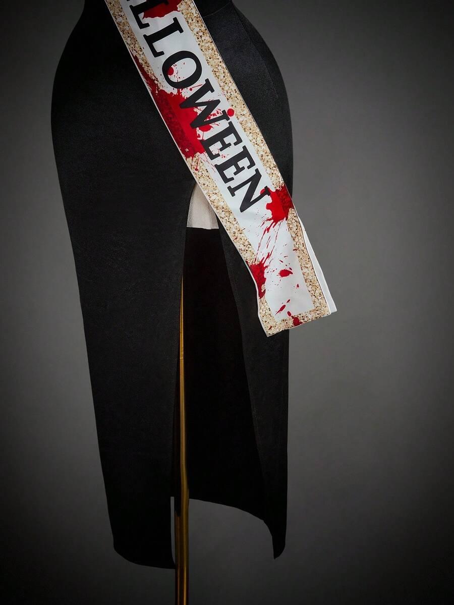 SUKIENKA HALLOWEEN MIDI SATYNOWA