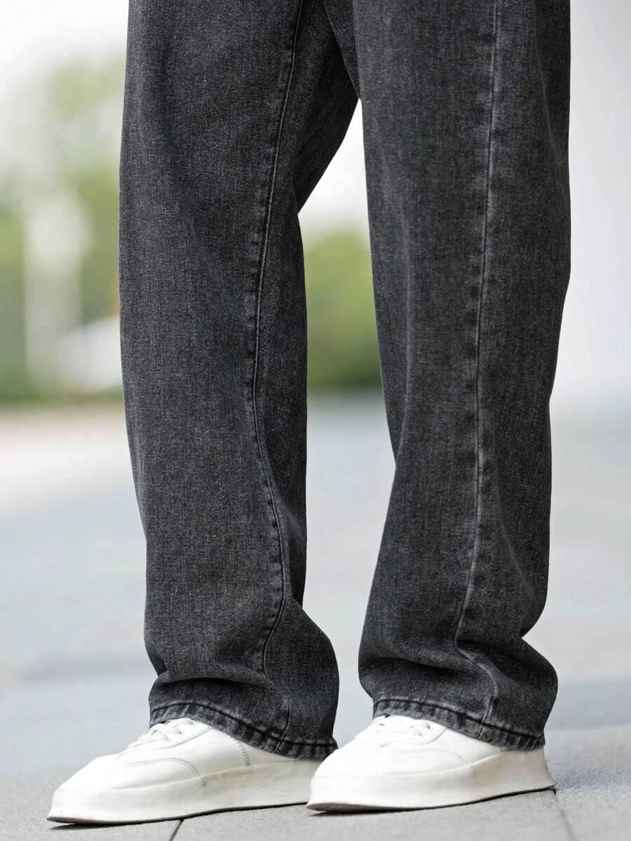 SZARE SPODNIE JEANS KIESZENIE