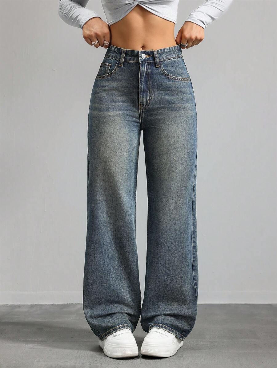 NIEBIESKIE SPODNIE JEANS 