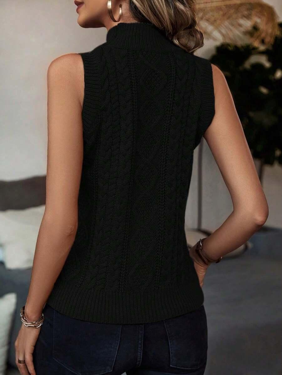 czarny dzianinowy top