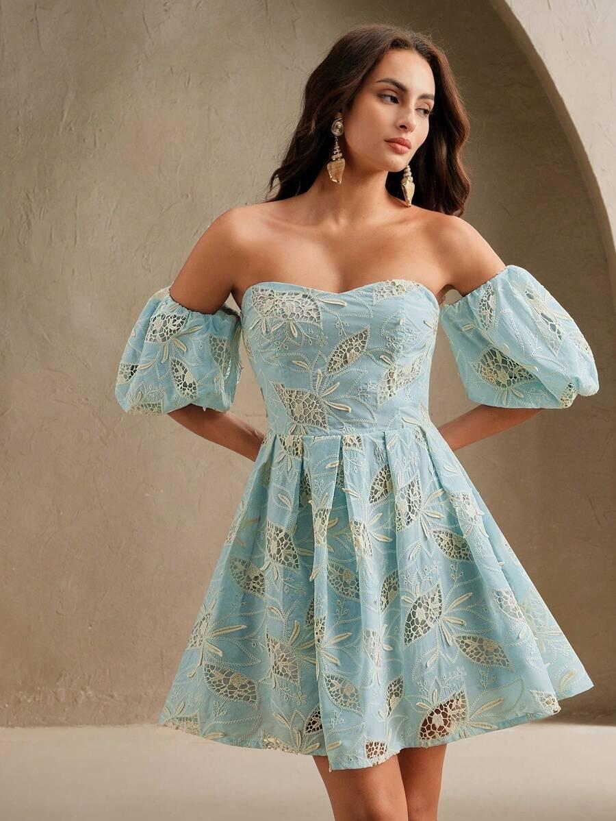 NIEBIESKA MINI SUKIENKA