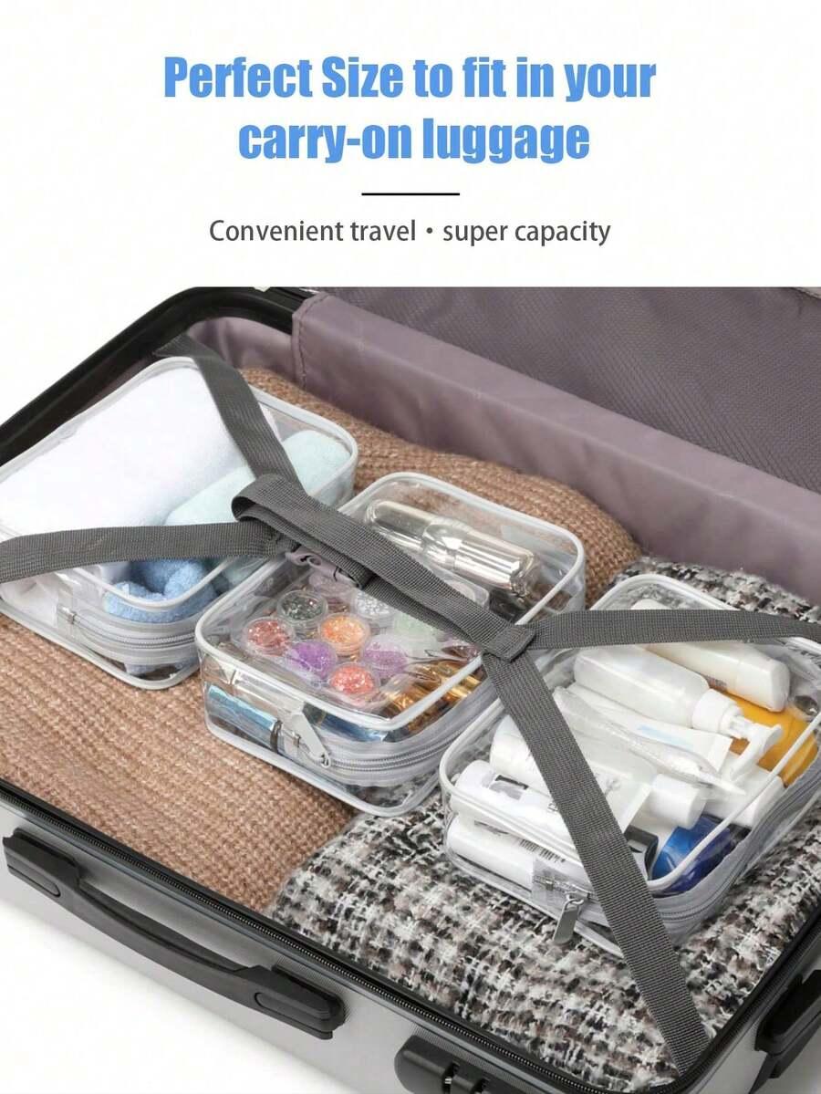 bezbarwna kosmetyczka 3-pack