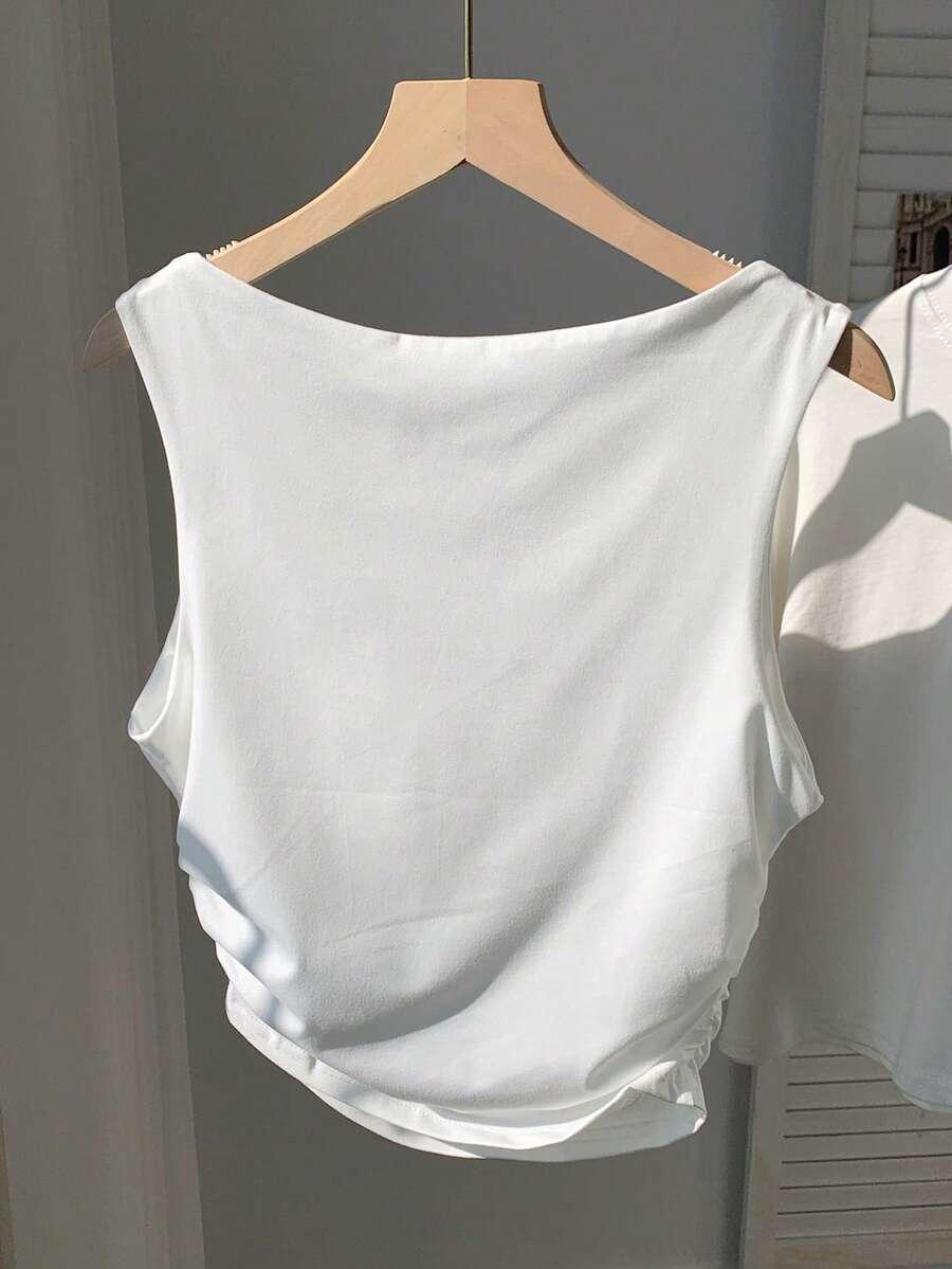 biały top casual 
