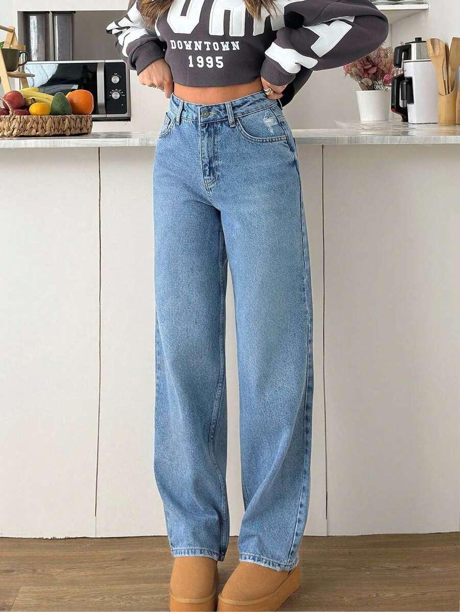 NIEBIESKIE SPODNIE JEANS