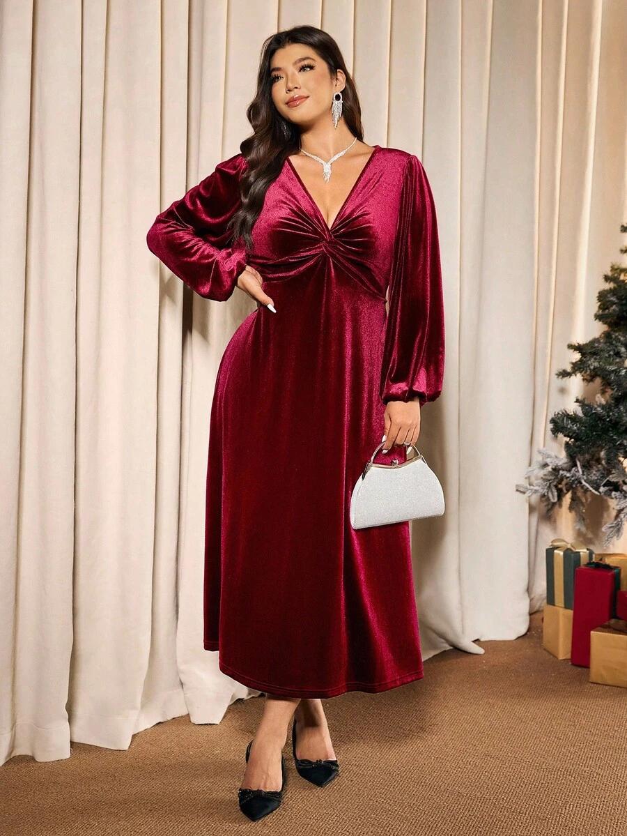 Burgundowa maxi sukienka 