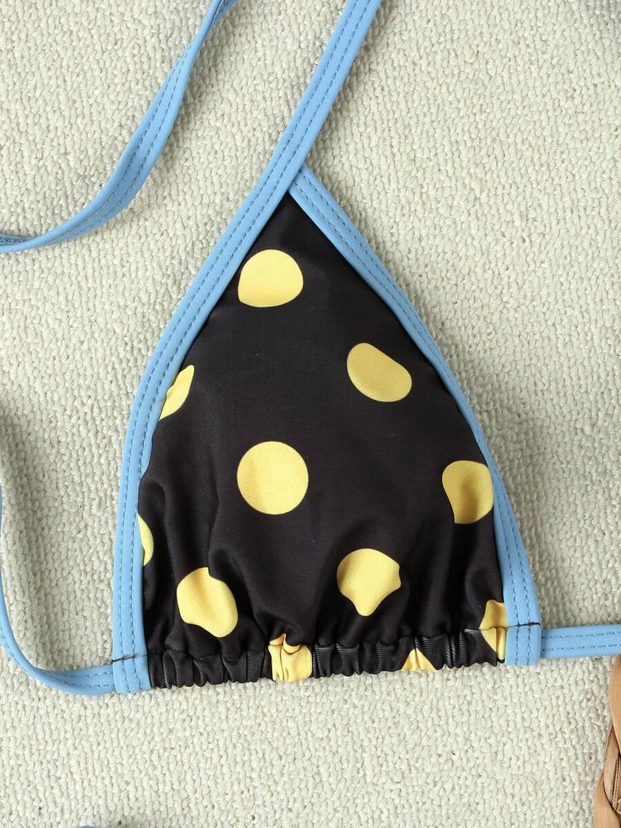 dół od bikini wzór groszki 
