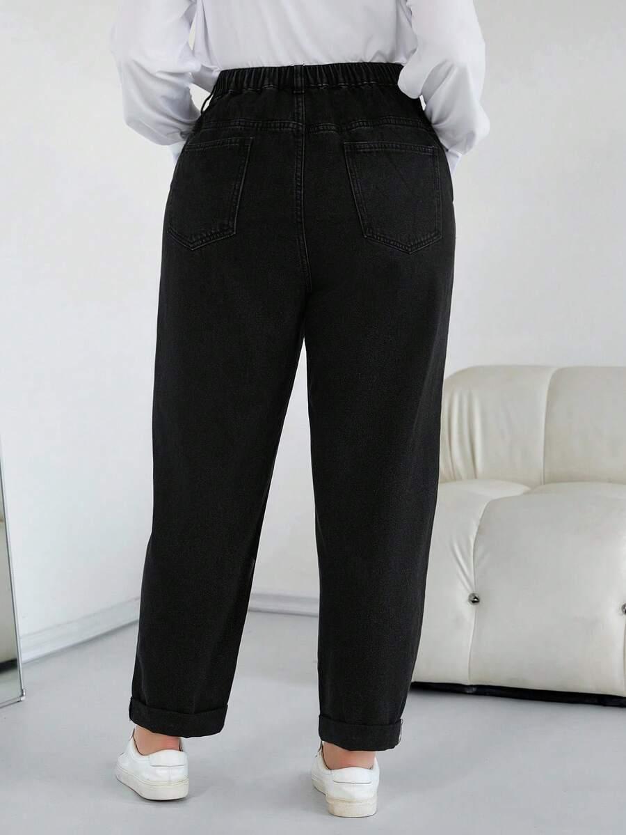 CZARNE SPODNIE JEANS
