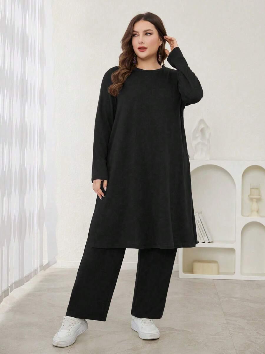 CZARNY KOMPLET SPODNIE BLUZA