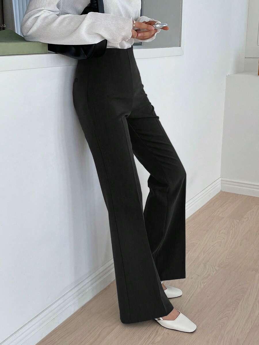 CZARNE ELEGANCKIE SPODNIE