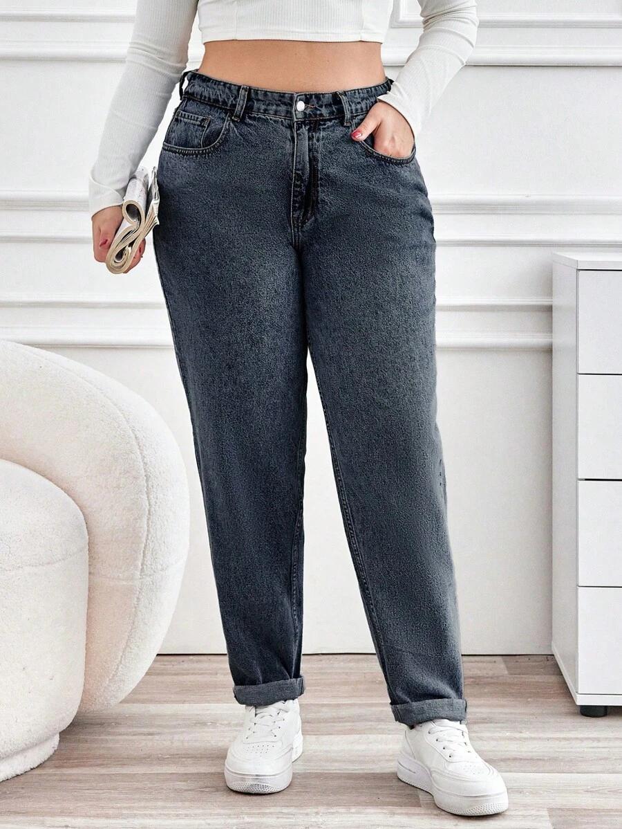 CZARNE SPODNIE JEANS