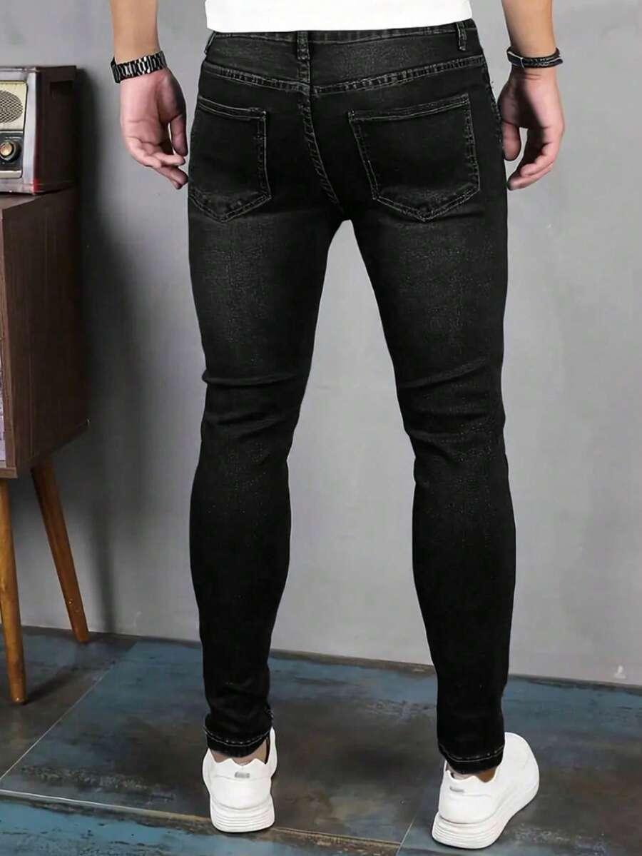 czarne spodnie jeans 