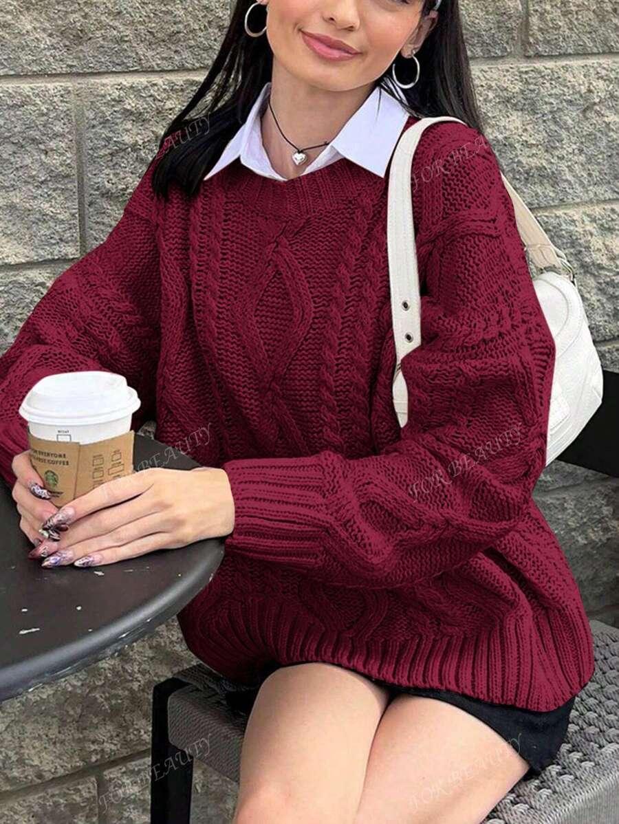 CZERWONY SWETER OVERSIZE