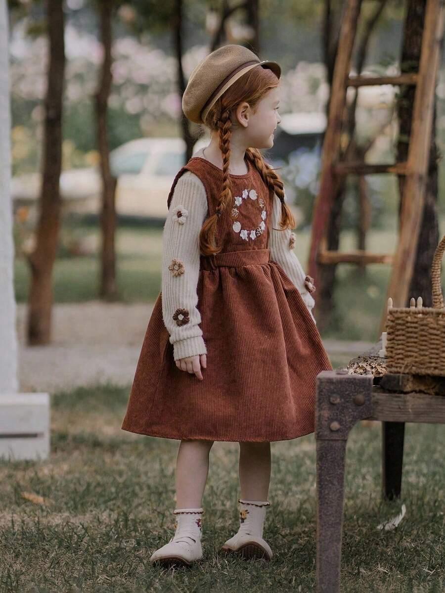 beżowa bluza prążki zdobienia kwiaty
