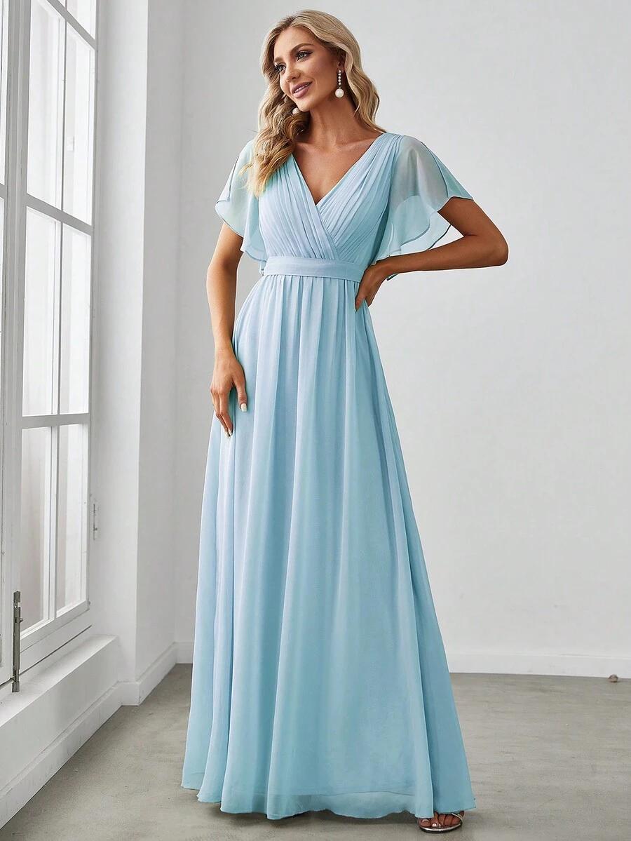 niebieska maxi sukienka