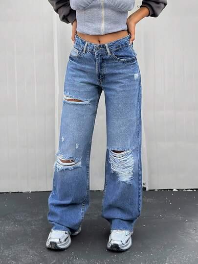 NIEBIESKIE SPODNIE JEANS
