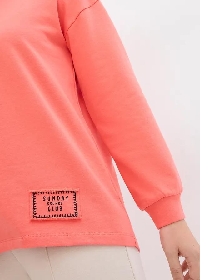 BLUZA Z DŁUŻSZYM TYŁEM Z MIESZANKI BAWEŁNY