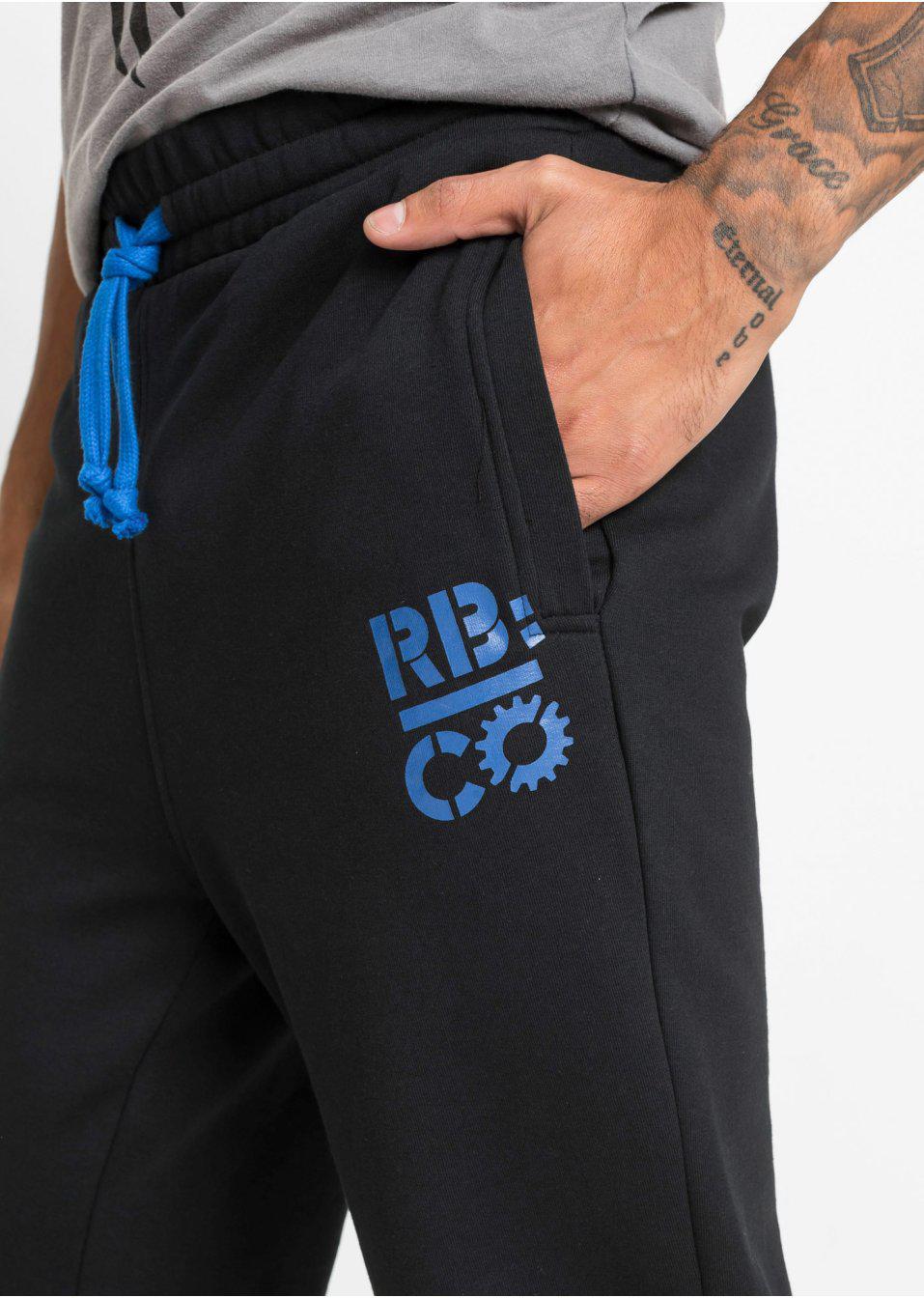 CZARNE SPODNIE DRESOWE JOGGER NADRUK