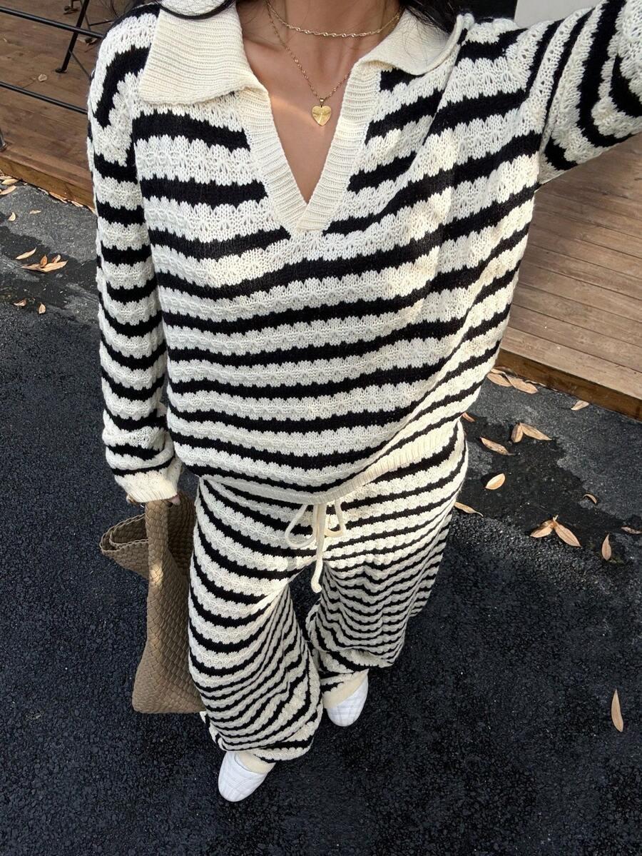 SWETER SPODNIE KOMPLET